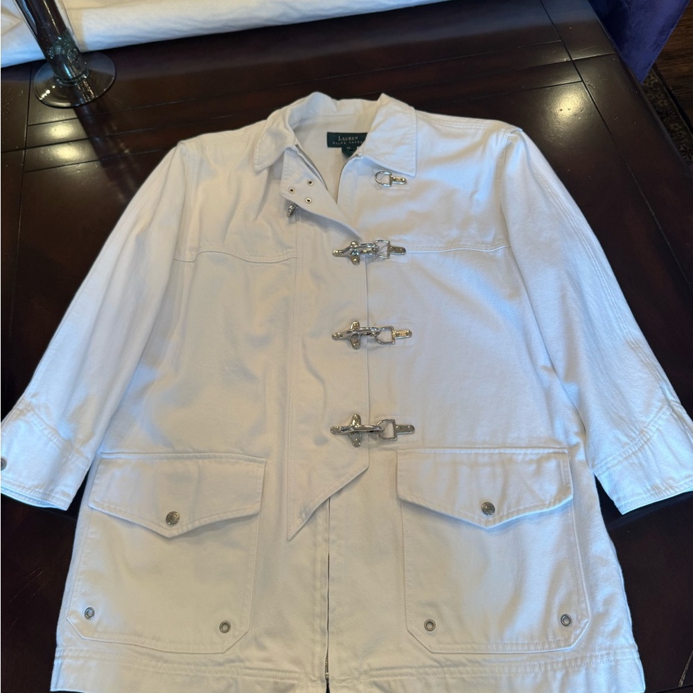 Women’s Lauren Ralph Lauren White Toggle Jacket